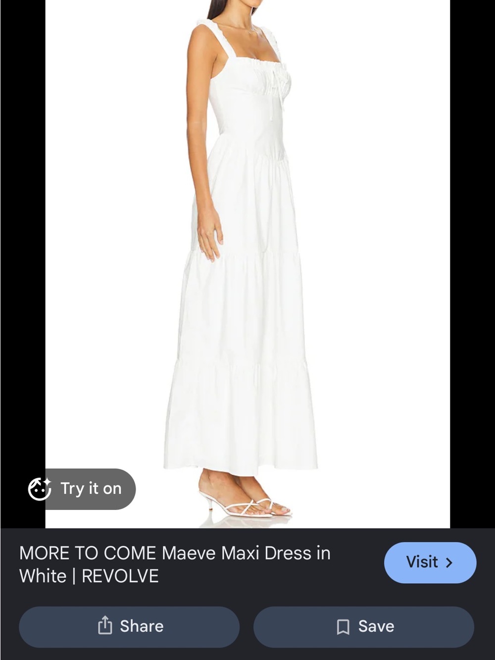 REVOLVE MORE TO COME XS Maeve Milkmaid Praire Dress